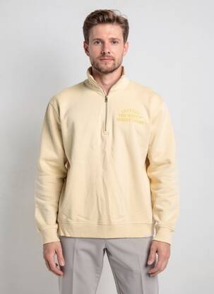 Sweat-shirt broderie manches longues beige LES DEUX COPENHAGUE homme