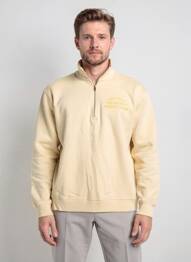 Sweat-shirt broderie manches longues beige LES DEUX COPENHAGUE homme