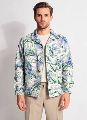 Veste casual fermeture boutonnée sur le devant bleu BOUND homme