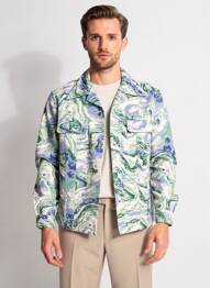 Veste casual fermeture boutonnée sur le devant bleu BOUND homme