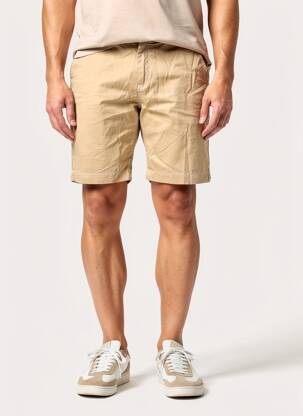 Bermuda tissage popeline taille normale beige MAISON KITUSNÉ homme