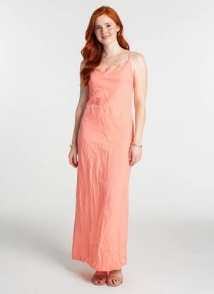 Robe longue sans manche sans manche orange KARMA KOMA femme