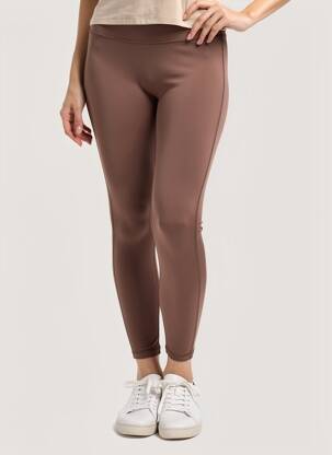 Legging stretch taille normale marron BERLOOK femme