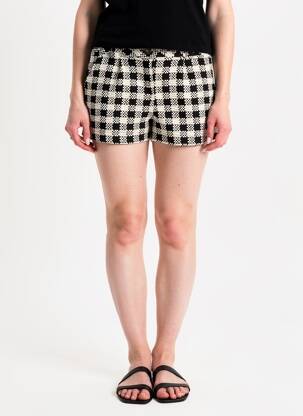 Short fermeture zippée sous rabat boutonné taille normale noir LENNY B femme