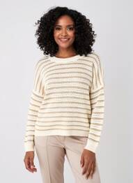 Pull col rond manches longues or PAKO LITTO femme