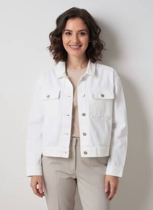 Veste casual coupe droite blanc C'EST BEAU LA VIE femme