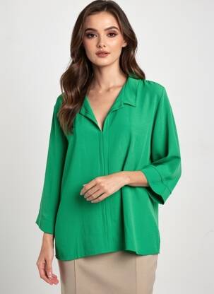 Blouse manches longues manches longues vert ANNA MUR femme