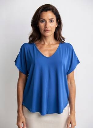 Top manches courtes manches courtes bleu GENUINE femme