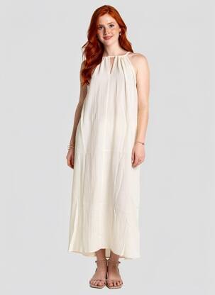 Robe longue sans manche sans manche blanc GRACE & MILA femme