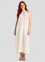 Robe longue sans manche sans manche blanc GRACE & MILA femme