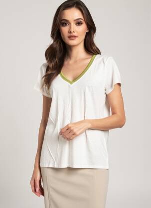 T-shirt coupe droite manches courtes blanc FREEMAN T.PORTER femme
