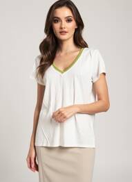 T-shirt coupe droite manches courtes blanc FREEMAN T.PORTER femme