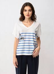 T-shirt coupe droite manches courtes blanc FREEMAN T.PORTER femme