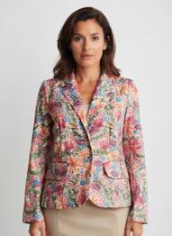 Veste casual col tailleur rouge PAKO LITTO femme