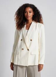 Blazer manches longues beige GRACE & MILA femme