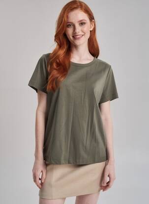 Top manches courtes manches courtes vert GRACE & MILA femme