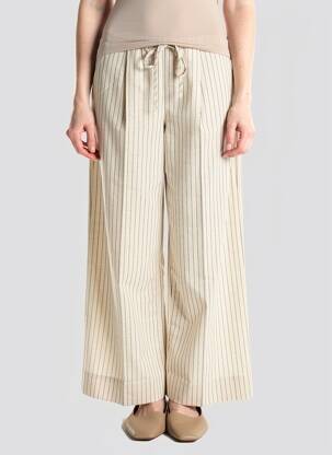 Pantalon large poches beige GRACE & MILA femme