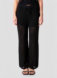 Pantalon slim taille élastique noir GRACE & MILA femme