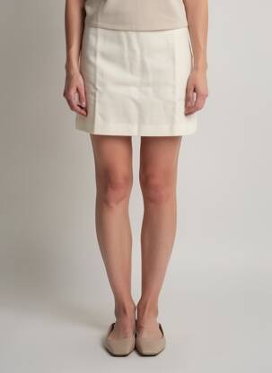 Jupe courte coupe évasée blanc GRACE & MILA femme