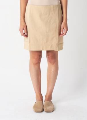 Jupe courte coupe droite beige GRACE & MILA femme