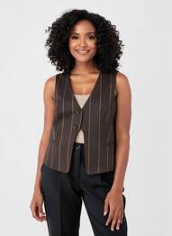 Gilet sans manche doublure marron SURKANA femme