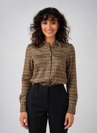 Chemisier coupe cintrée manches longues noir SURKANA femme