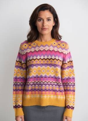Pull coupe cintrée manches longues orange SURKANA femme
