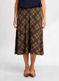 Jupe mi-longue stretch bleu KING LOUIE femme