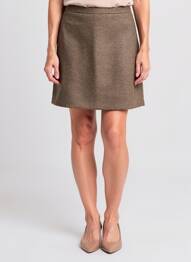 Jupe courte coupe droite marron SOAKED femme