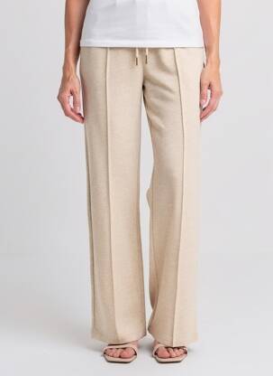 Pantalon large poches taille normale beige GARCIA femme
