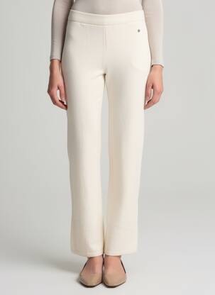 Pantalon droit taille élastique taille normale beige PLEASE femme