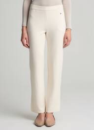 Pantalon droit taille élastique taille normale beige PLEASE femme