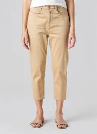 Pantalon 7/8 stretch taille normale marron SALSA femme