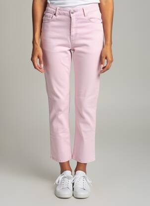 Pantalon 7/8 stretch taille normale rose GARCIA femme