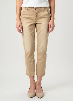 Pantalon 7/8 stretch taille normale beige TIMEZONE femme
