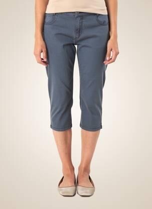 Pantacourt stretch taille normale bleu TIMEZONE femme