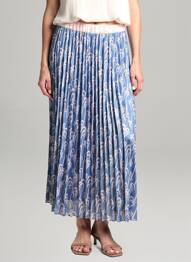 Jupe longue imprimé fantaisie bleu SCOTCH & SODA femme