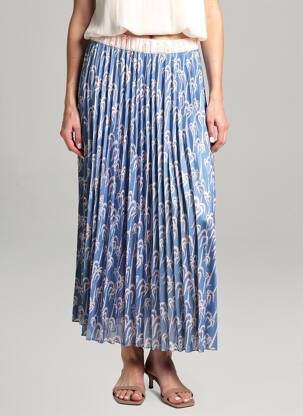 Jupe longue imprimé fantaisie bleu SCOTCH & SODA femme