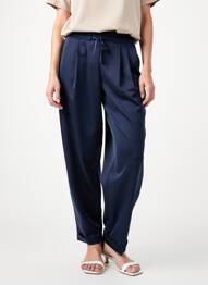 Pantalon large tissage popeline taille normale bleu TIFFOSI femme