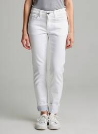 Pantalon slim stretch taille normale blanc TIFFOSI femme