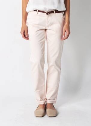 Pantalon chino tissage popeline taille normale rose SCOTCH & SODA femme