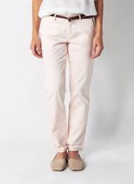 Pantalon chino tissage popeline taille normale rose SCOTCH & SODA femme