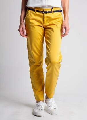Pantalon chino tissage popeline taille normale jaune SCOTCH & SODA femme