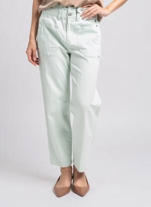 Pantalon droit stretch taille normale vert FREEMAN T.PORTER femme