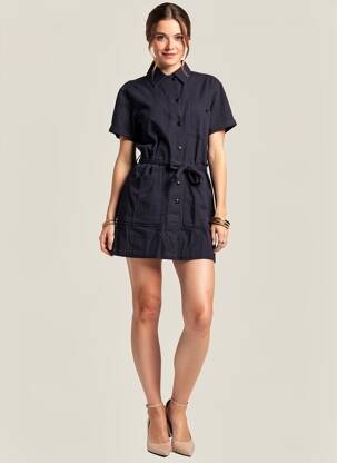 Robe courte manches courtes manches courtes bleu #127344 femme