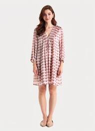 Robe courte manches 3/4 manches 3/4 orange FREEMAN T.PORTER femme
