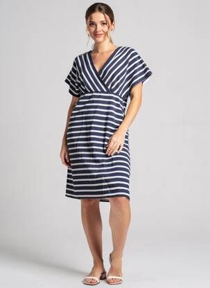 Robe courte manches courtes manches courtes bleu ROYAL MER femme