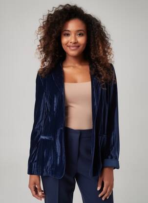 Blazer poches bleu PLEASE femme