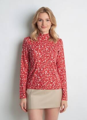 T-shirt manches longues manches longues rouge SCOTCH & SODA femme
