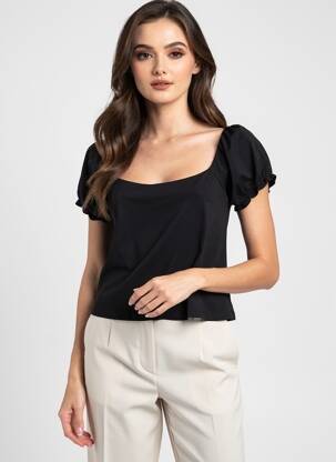 Top stretch manches courtes noir TIFFOSI femme